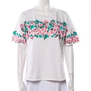 Maje Floral Embroidered White Top